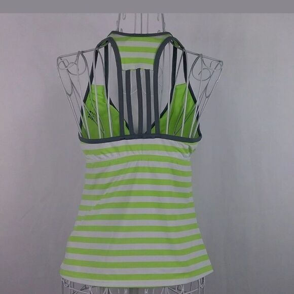 Title Nine LIME AND GRAY Tide Tankini Top Great Co - Picture 3 of 6